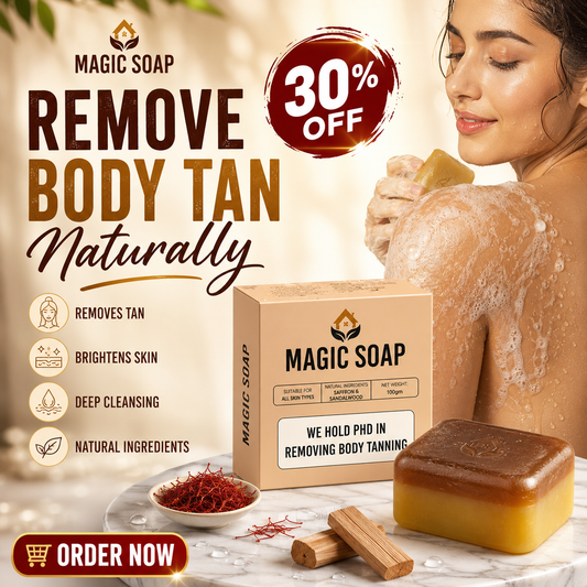 Handmade Magic Soaps For Skin Glow and Tan remover (pack of 2)
