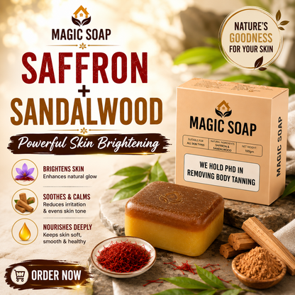 Handmade Magic Soaps For Skin Glow and Tan remover (pack of 2)