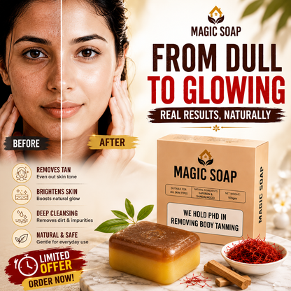 Handmade Magic Soaps For Skin Glow and Tan remover (pack of 2)