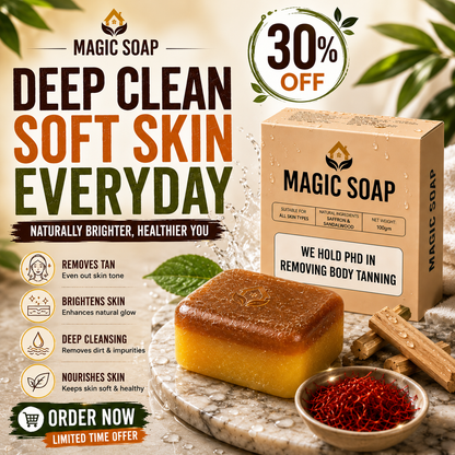 Handmade Magic Soaps For Skin Glow and Tan remover (pack of 2)