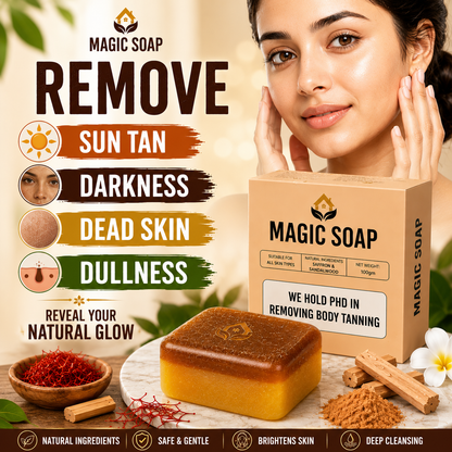 Handmade Magic Soaps For Skin Glow and Tan remover (pack of 2)