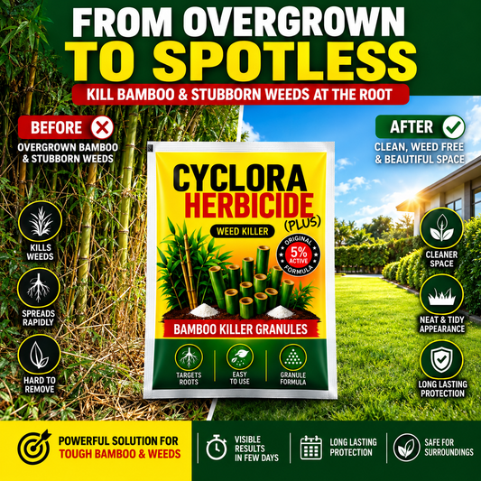 Cyclora Bamboo & Weed Killer Granules – Root Targeting Formula | Pack of 2