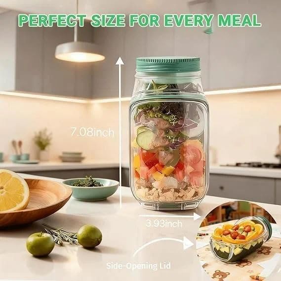 Portable Salad Jar Lunch Container