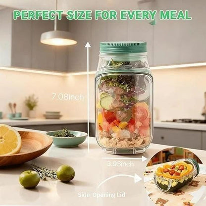 Portable Salad Jar Lunch Container