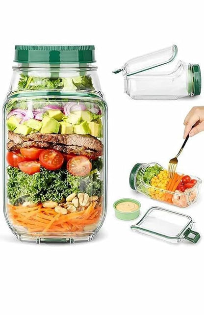Portable Salad Jar Lunch Container