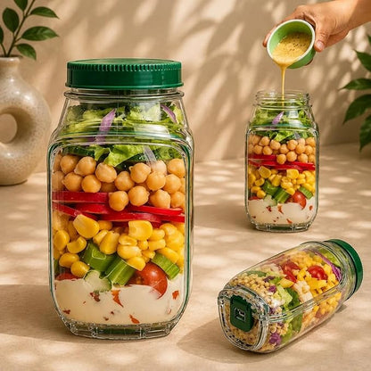 Portable Salad Jar Lunch Container