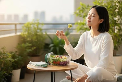 Portable Salad Jar Lunch Container